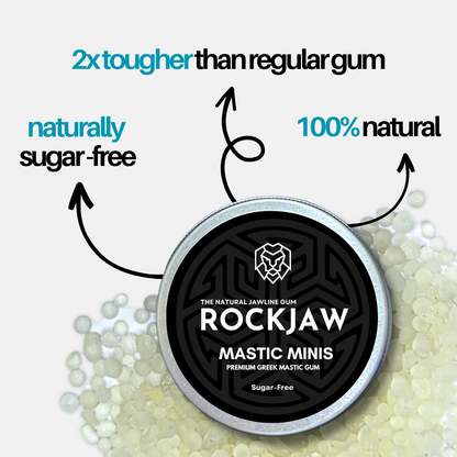 ROCKJAW® Jawline Gum Premium Chios Greek Mastic Jawline Gum | Minis de masilla